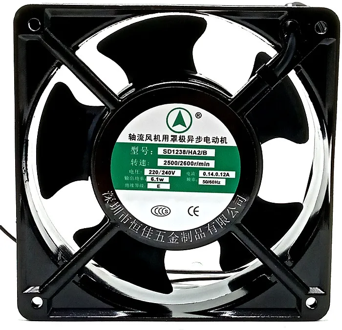 SD1238/HA2/B AC 220V 0.12A 120x120x38 мм 2 провод Сервер вентилятор охлаждения|Кулеры и системы