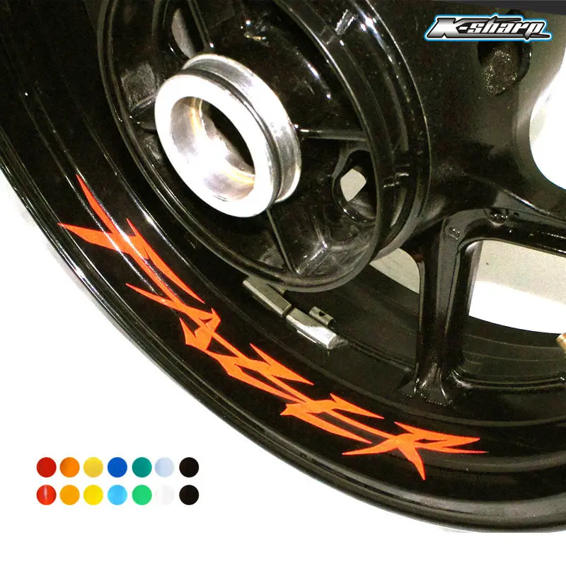 

For YAMAHA FAZER Motorcycles Reflective sticker 8 X custom inner rim decals wheel reflective sign Stickers stripes