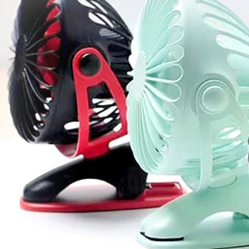 

Pink Portable Cooling USB Fan 4 Speeds 360 Degree All-Round Rotation Rechargeable Air Fan USB Charging Desktop Clip Fan