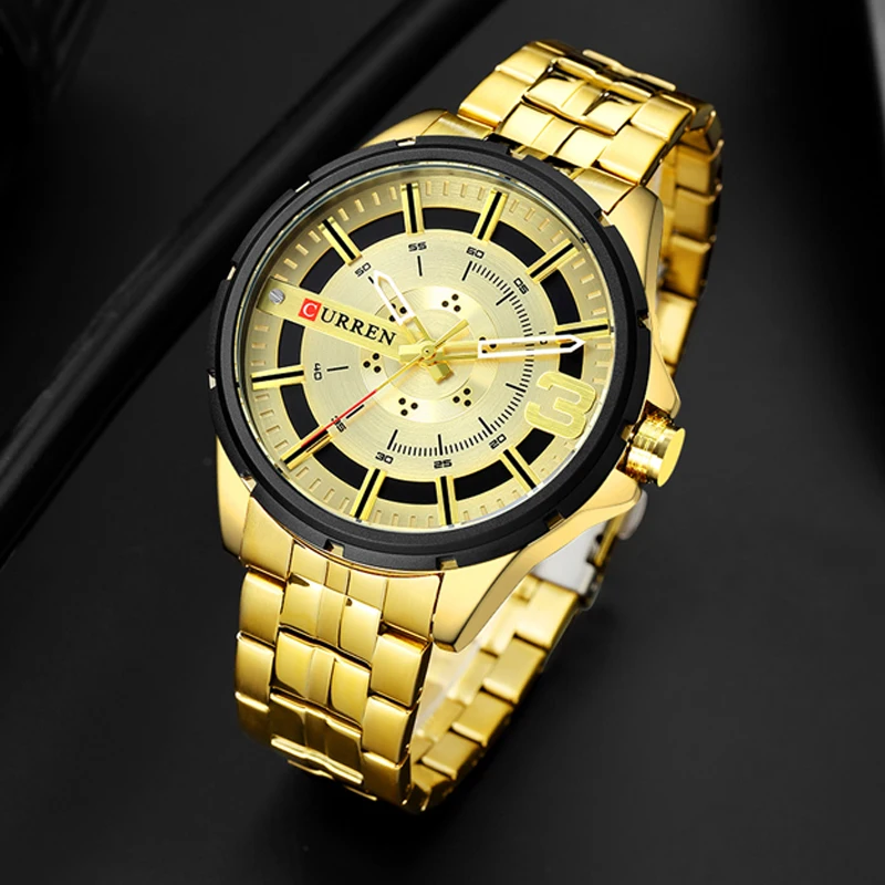 

Fashion Brand CURREN Watch Men's Stainless Steel Quartz Watches for Men Waterproof Clock Male Luxury Watch erkek kol saati