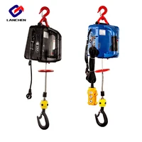 300kgs portable electric hoist winch remote control traction hoist small mini crane 220v110v