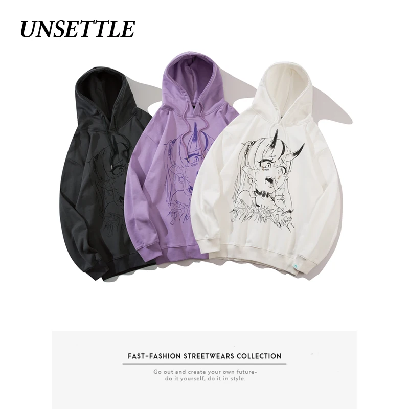 Осенне-зимняя Толстовка Harajuku с графикой для мужчин/женщин флисовая толстовка в