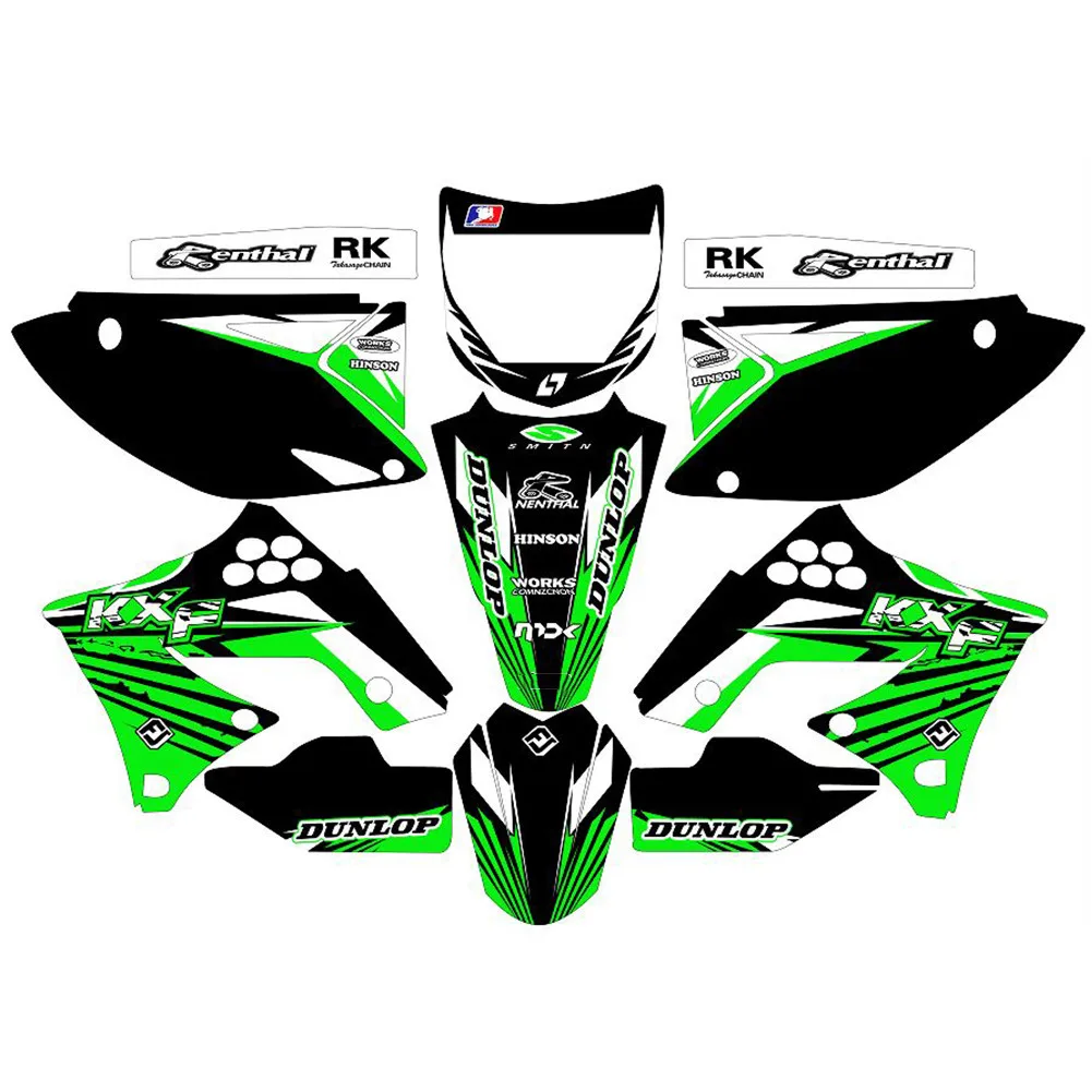 Для Kawasaki 250 KXF 2012-2009 графические Фоновые наклейки 3M Набор наклеек для KX250F KXF250 2009 2010