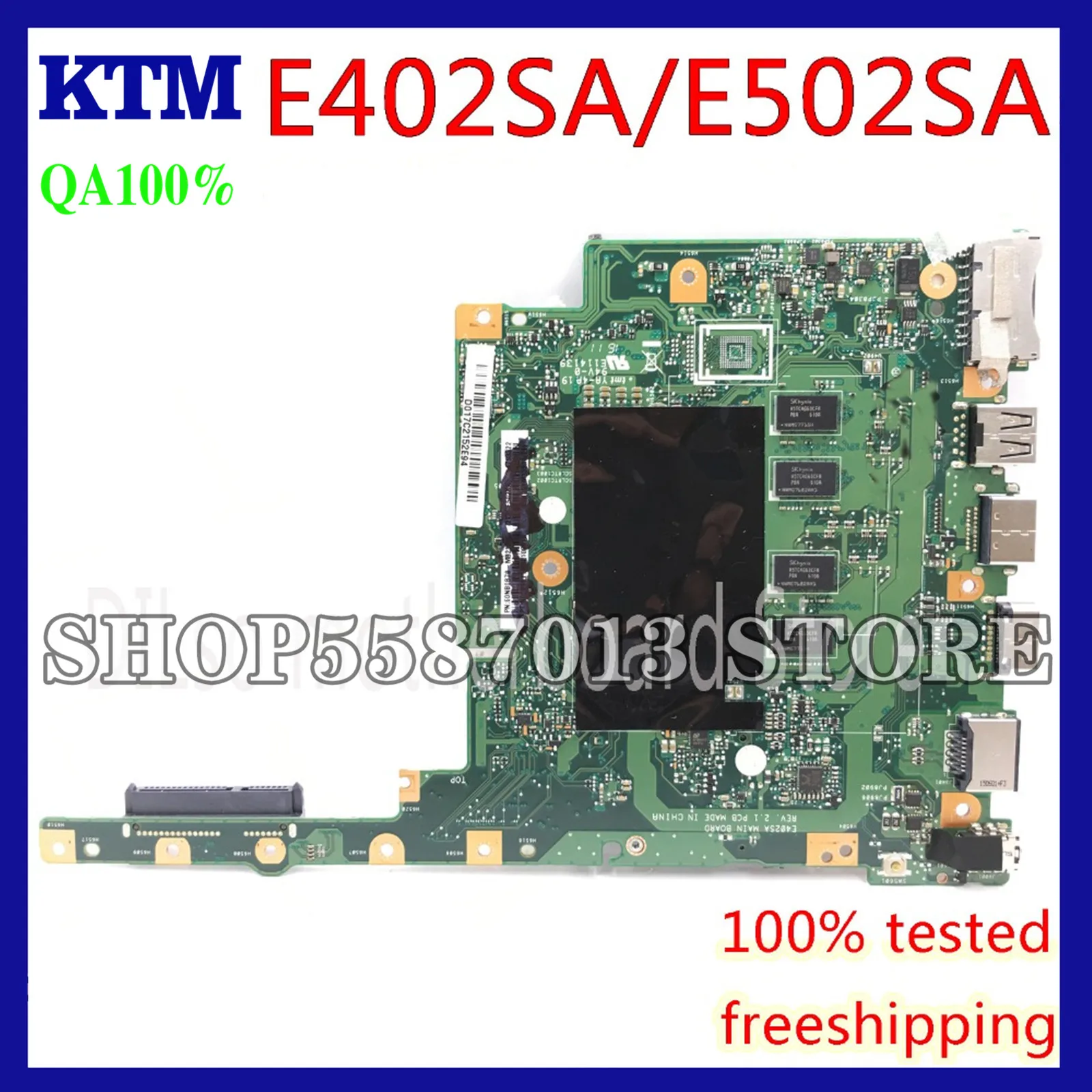 

KEFU E402SA Motherboard For ASUS E402SA E502SA Laptop Motherboard N3150/N3700 CPU 4G RAM Original Integrated Test Motherboard