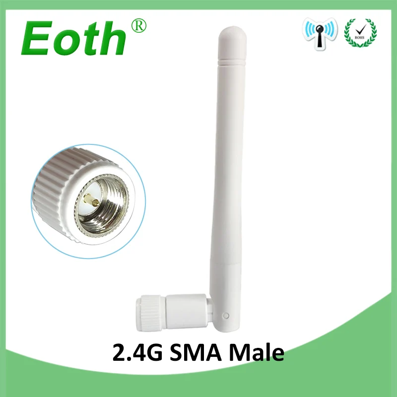 10 шт. оптовая продажа wifi 2 4 GHz антенна 3dbi SMA разъем ghz антенны wi fi Omni белые для