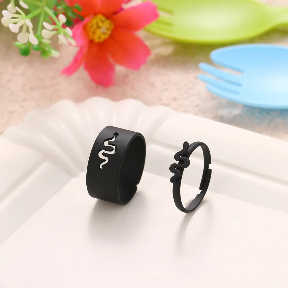 2 PCS Butterfly Snake Rings for Couple wedding of Lovers Set Men and Women Fashion Open Adjustable Ring Sets Jewelry Gifts | Украшения и