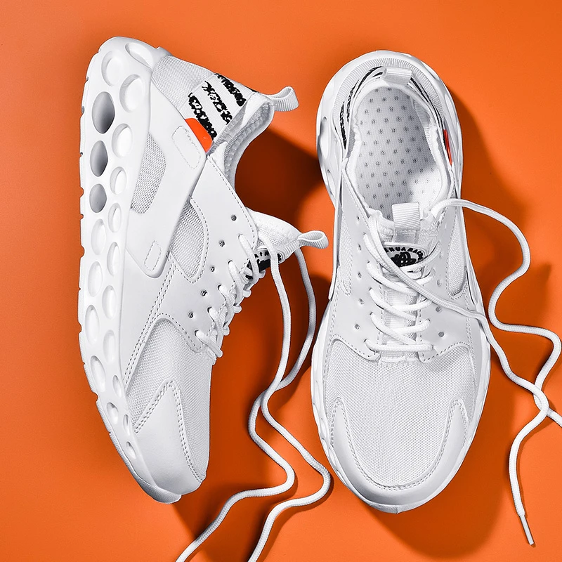 Кроссовки мужские дышащие спортивная обувь для бега на шнуровке уличные удобные
