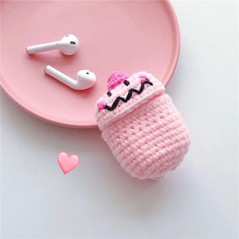 Style 13 Милая шерстяная ткань чехол для Apple Airpods чехол с изображением мультяшного кролика ткань наушник с Bluetooth силиконовый чехол для airpod 2 1 коробка сумка - Цвет: Style 13