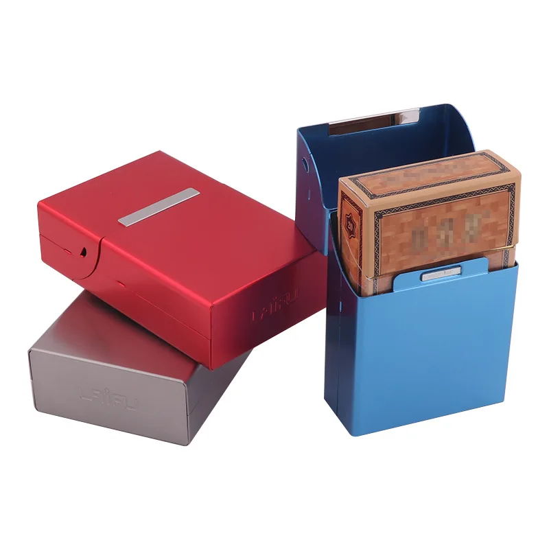 Портсигар чехол шлифованный алюминий металлический Карманный портсигар