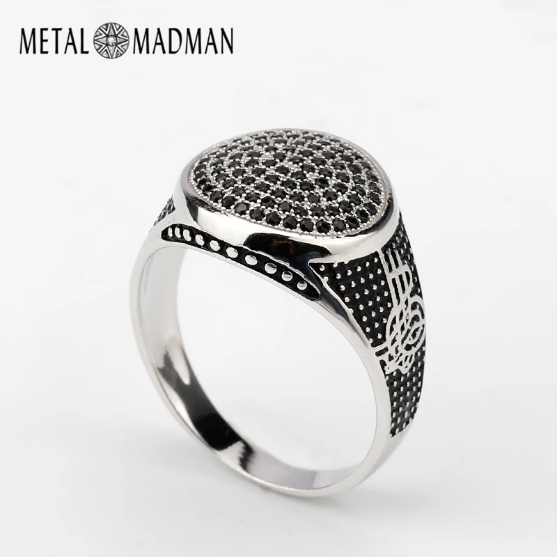 Кольцо из черного камня серебро 925 пробы черный фианит ААА большой размер