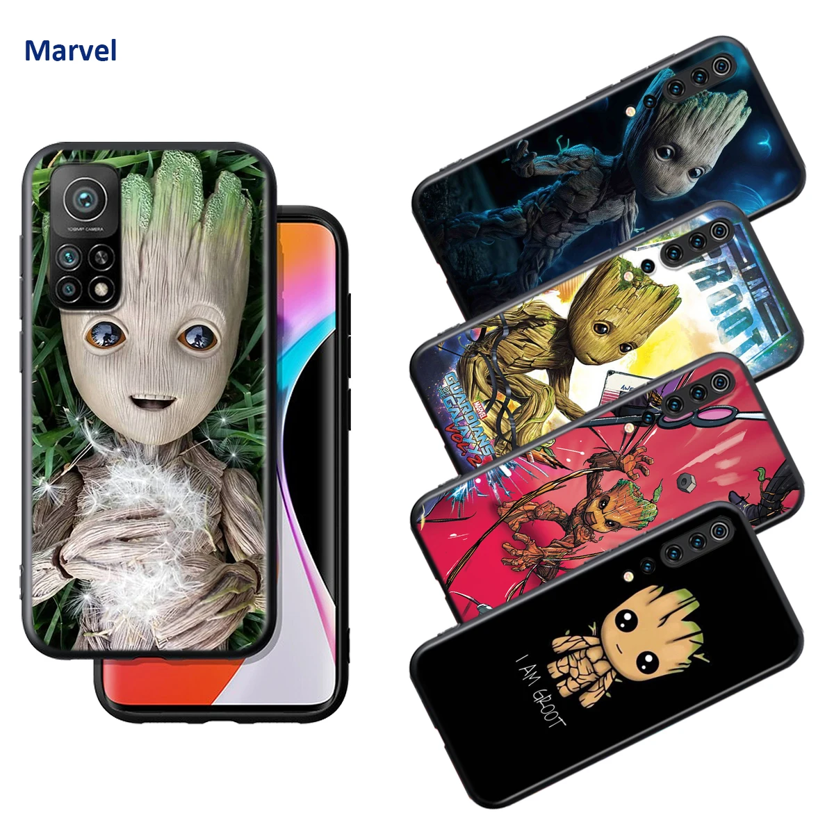 

Baby Groot Cutest For Xiaomi Poco X3 NFC M2 X2 F2 F3 C3 M3 F1 Pro Mi Play Mix 3 A3 A2 A1 6 Lite Soft Phone Case