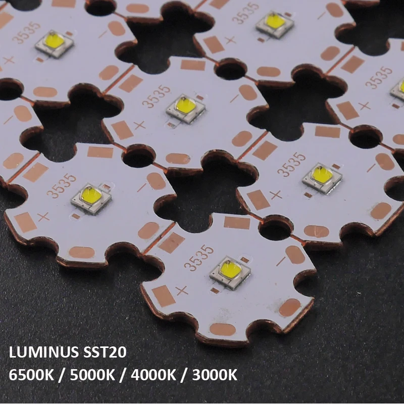 Luminus SST20 3000K 4000K 5000K 6500K на 16 мм/20 мм DTP Медная доска | Лампы и освещение