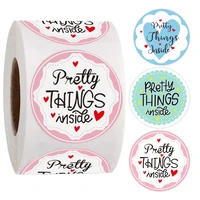 500pcs 1 inch pretty things inside stickers festival event party envelope invite card decor paper seal label tag