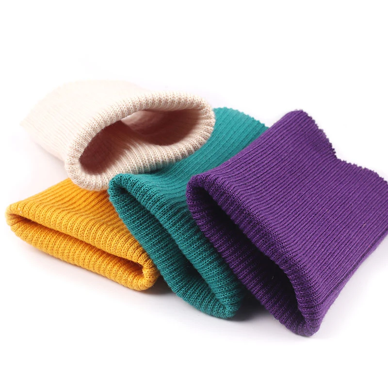 7 см x 40 нить хлопковая эластичная трикотажная манжета в рубчик обрезанная Ткань