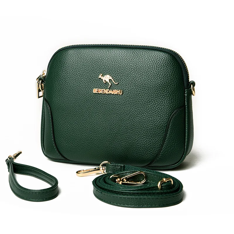 

Quality Pu Leather Crossbody Bags for Women Lychee Pattern Shoulder Bag Brand Designer Handbags Female Solid Color Messenger Bag