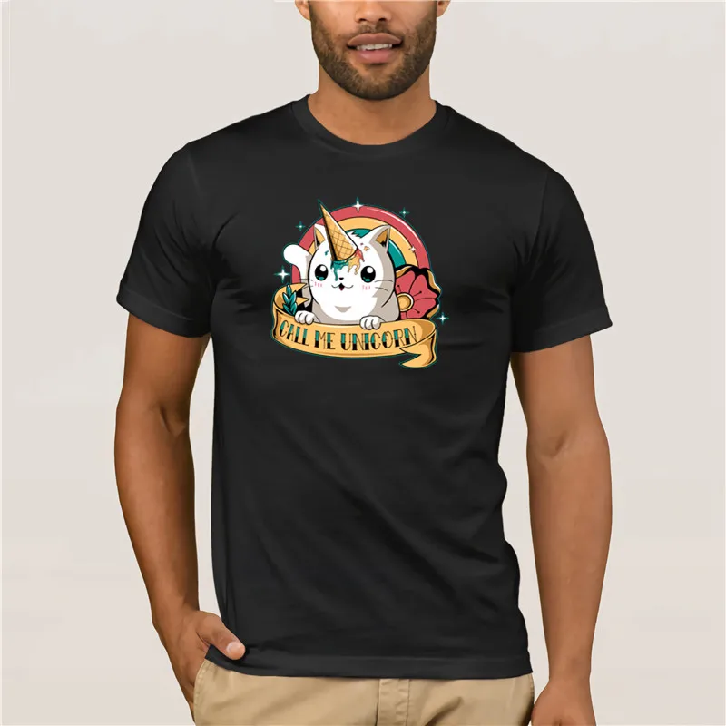 

New fashion trend 2020 brand men shirt Call me unicorn New Summer Men's Casual Print Fashion summer T-shirt