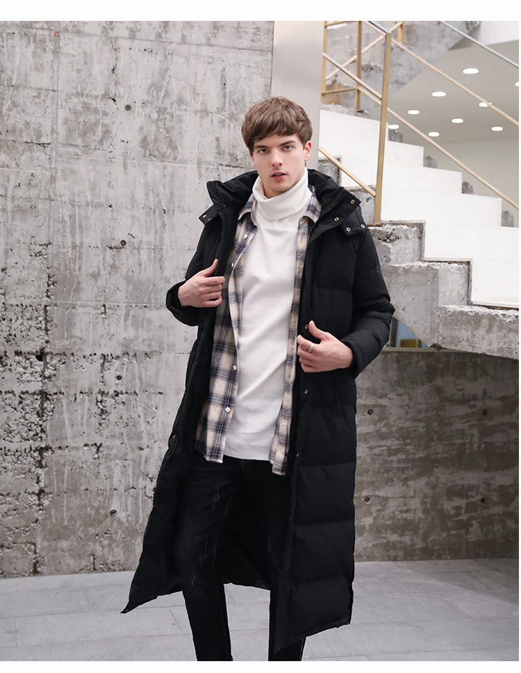 Мужская зимняя куртка плотная Теплая мужская на 20% утином пуху уличная одежда