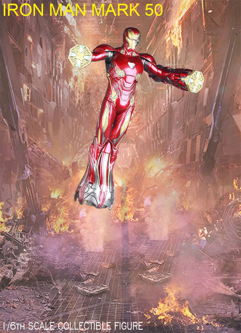 

Marvel The Avengers 1/6 PVC War Damaged Version Action Figure Collection MK50 Iron Man Model Toys