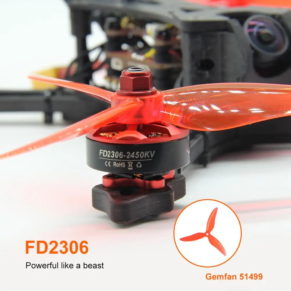 HGLRC Wind5 4S/6S FPV гоночный Дрон мощный F7 FC 2306 2450/кв бесщеточный двигатель Blheli32 60A 4 в 1 ESC карбоновая рама