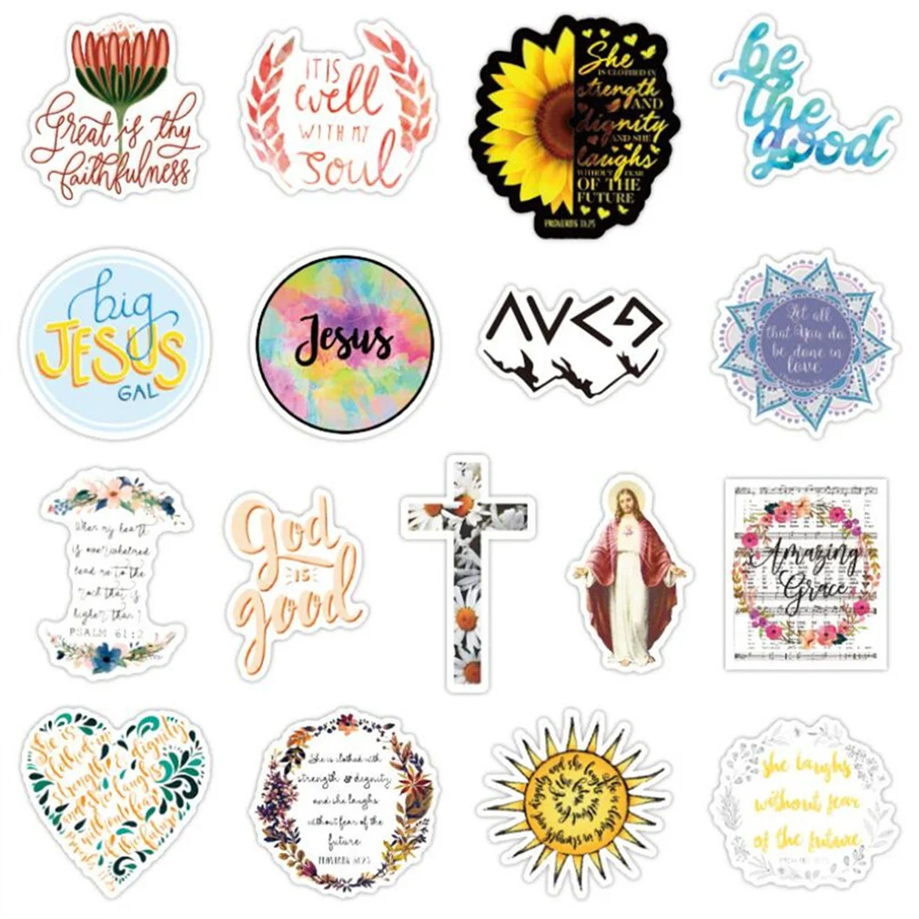 Pegatinas de decoraci&oacute;n de dibujos animados para guitarra, juguete de cuaderno para monopat&iacute;n, stickers, proverbios, Maleta, impermeable, 10/30/50 Uds., venta al por mayor-5