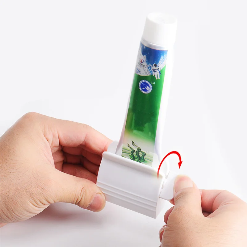 

Rolling Toothpaste Device Tube Dispenser Holder Multifunctional Plastic Facial Cleanser Squeezer Press for Bathroom Accessories