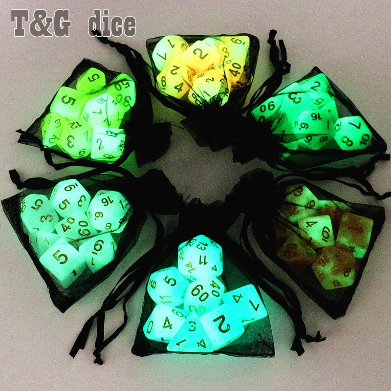 Новое поступление 7 шт./лот высокое качество микс цвет светится в темноте кости