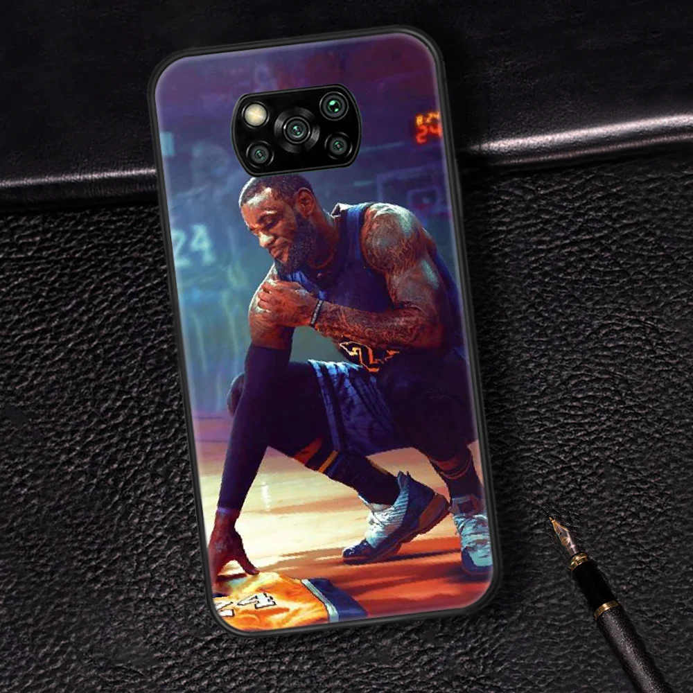 

Basketball LeBron King James Phone case Cover Hull For Xiaomi Mi A2 A3 8 9 SE 9T 10 10T Lite Pro Ultra Poco x3 black Cover Trend