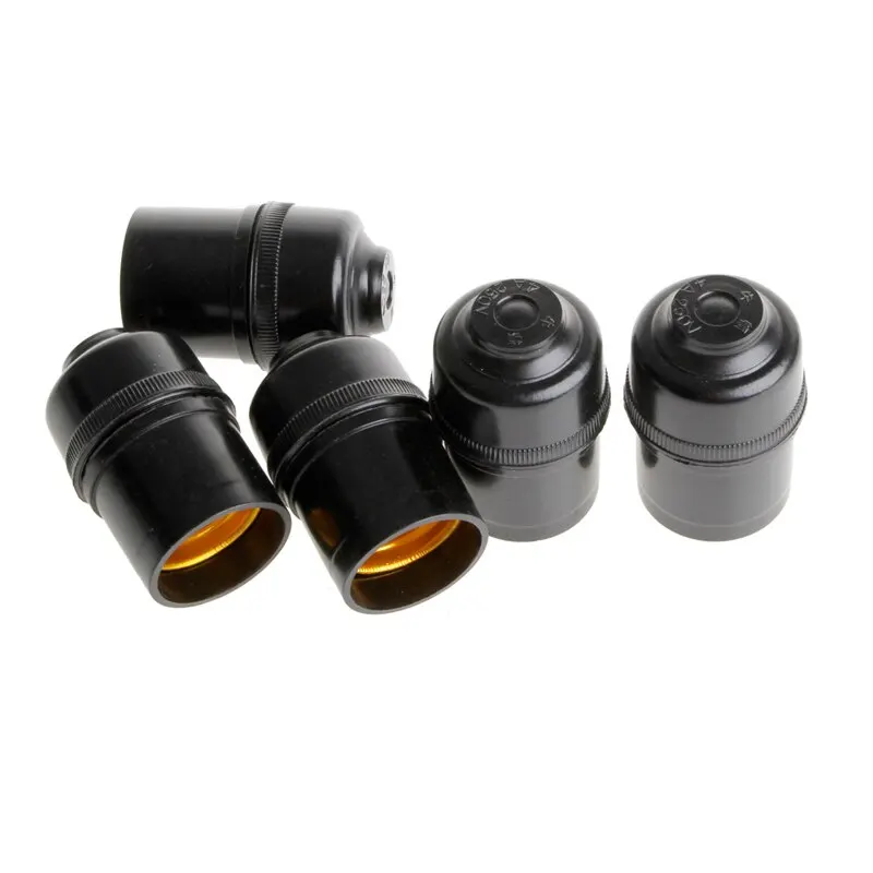 5 шт. Черный E27 держатель светильник пы цоколь подвеска винтовая крышка патрон 250 В