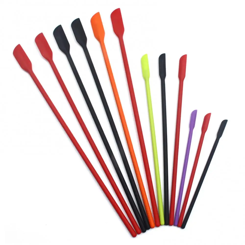 

4Pcs Lengthen Mini Makeup Spatulas Soft Jar Cake Cream Scrapers Kitchen Tools