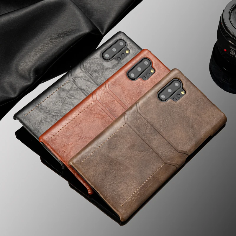 Чехол для телефона samsung Note10 из восковой кожи с масляным покрытием в стиле ретро, кожаный чехол для карт, Тонкий деловой смарт-чехол для samsung Galaxy Note10 Pro