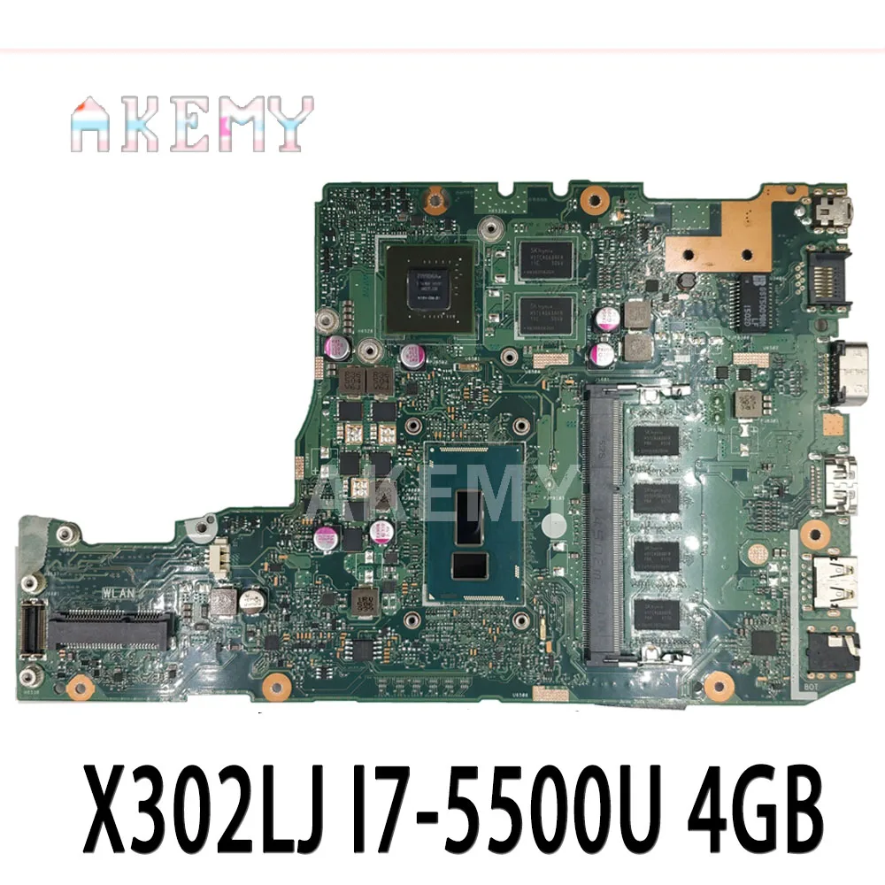 

Akemy X302LJ MAIN_BD._4G/I7-5500U/AS GT920M V2G 90NB07V0-R00020 Motherboard For Asus X302LA X302LJ Laptop Mainboard 100% Tested