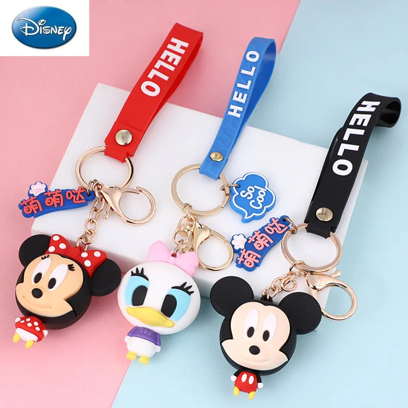 

2021 Disney Mickey Minnie Keychain Cute Cartoon Girl Keyring Girl Bag Pendant Hot Sale Universal Pendant Accessories