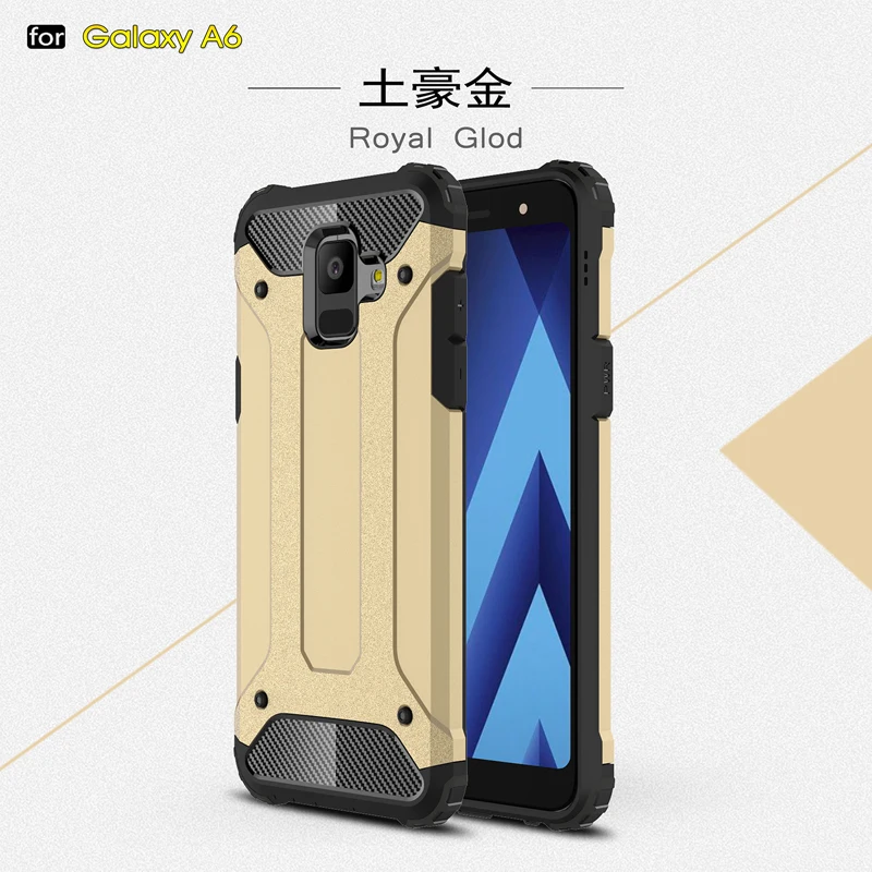 Gold Для samsung Galaxy A6 A 6 Plus Jean Hybrid противоударный бронированный чехол SM-A600FN/DS SM-A605FN/DS бампер чехол s J8 полное покрытие - Цвет: Gold