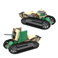 custom 437pcs military series building blocks moc french ft 17 light tank self propelled 2 in 1 model kit weapon army bricks toy