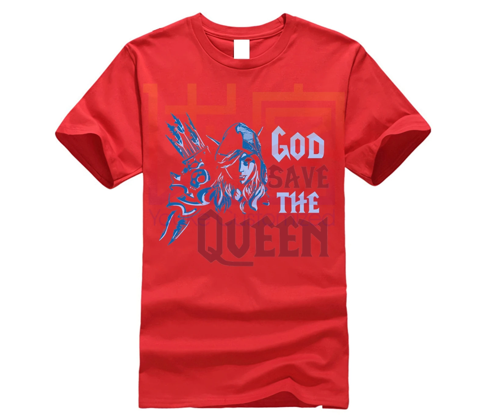 2019 hot men shirt WORLD OF WARCRAFT SYLVANAS WINDRUNNER GOD SAVE THE QUEEN SHIRTS | Мужская одежда