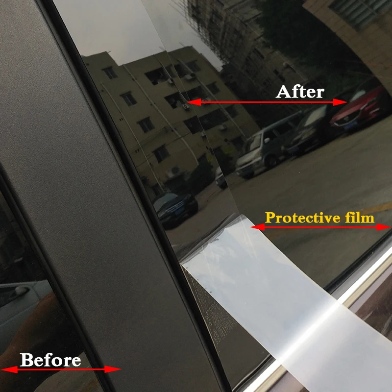 Car Styling For Honda HRV Vezel 2015-2018 Window Trim Sticker Middle Column Stickers Decoration PVC Accessories | Автомобили и