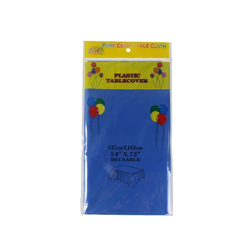 1 шт. утолщенная однотонная скатерть из ПЭ пластика 137*274 см украшение для дня