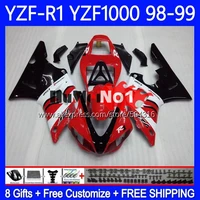 body for yamaha yzf r 1 1000 cc 1000cc 98 99 156mc 0 yzf r1 yzf1000 yzfr1 98 99 yzf 1000 yzf r1 1998 1999 fairing factory red