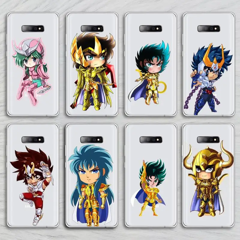 Прозрачный чехол для телефона с аниме SaInt SeIYa мультяшный Samsung A71 S9 10 20 HUAWEI p30 40 honor 10i