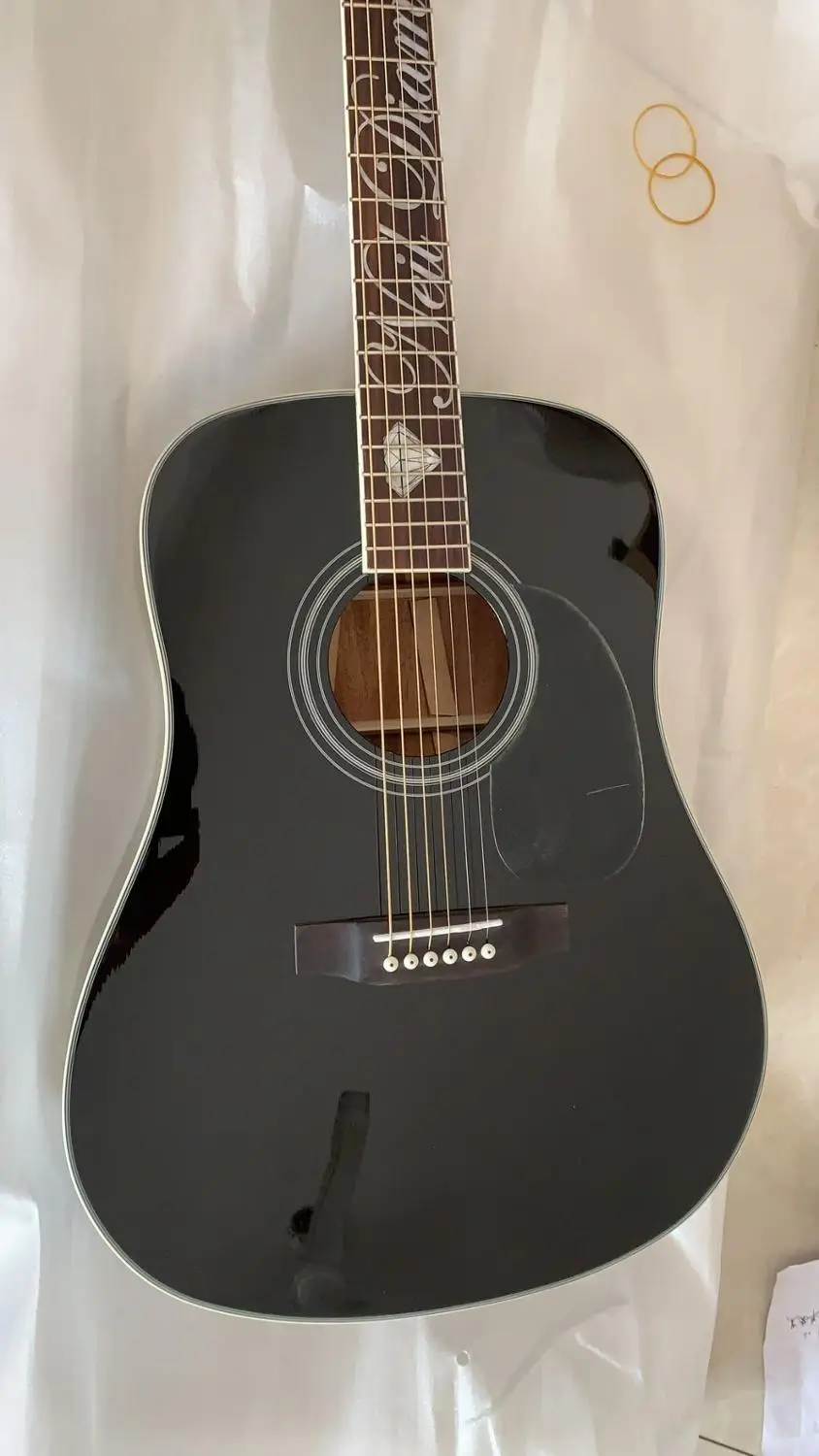 Wholesale Guitar New Arrival 41# Classic Acoustic Custom Fretboard Made Of Solid Wood In Black 190420 | Спорт и развлечения