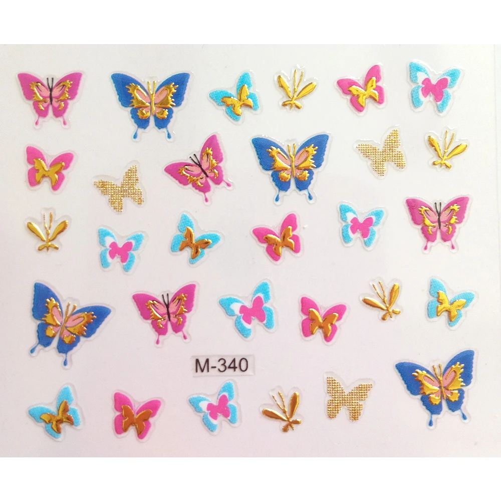 

2Pcs Colorful Nail Gel Stickers Bronzing Self Adhesive Nail Art Decals Stick On Finger Tips For Design DIY Salon Manicure Tools
