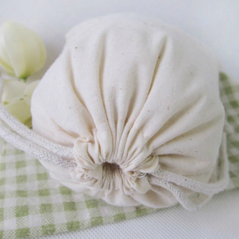 50 шт. хлопковые Сумки на шнурке подарочные мешочки упаковка ювелирное изделие