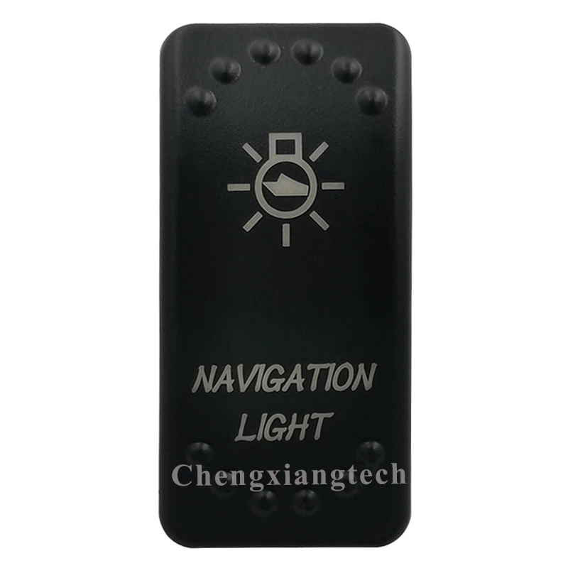 

Laser Etched -NAVIGATION LIGHT- Led Backlit Rocker Switch Cap for Car Boat Truck Rv Switch Auto DIY Replacing, Cover Only