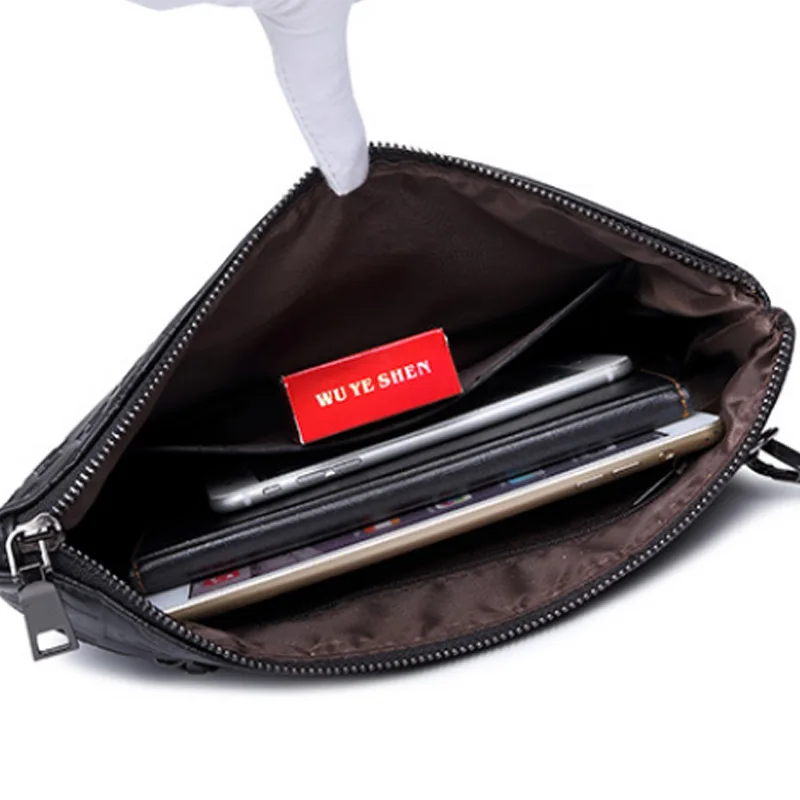 

Korean fashion trend men embossed handbag business leisure handbag iPad handbag