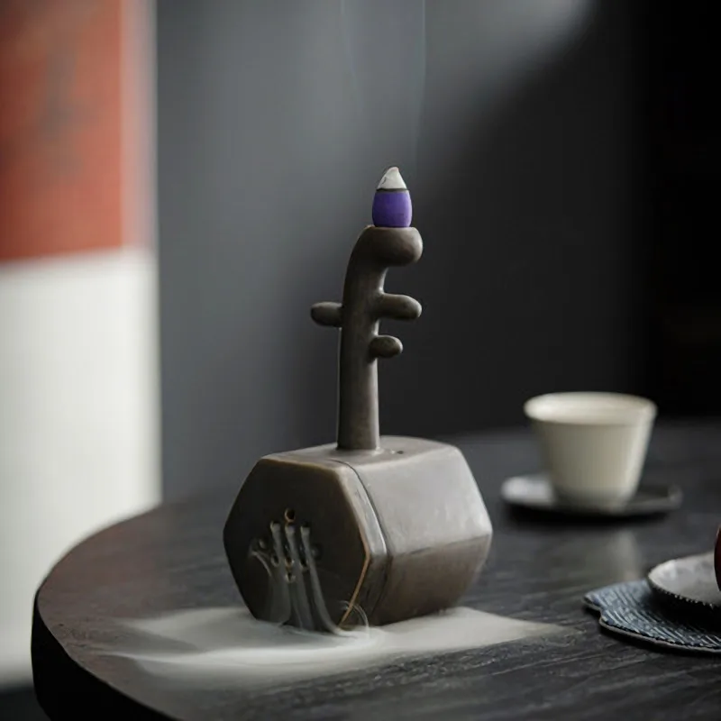 Креативный обратного потока курильница Керамическая Guqin подставка для