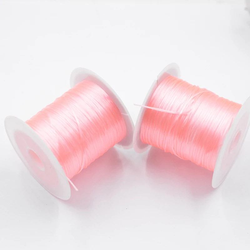 Светло-розовая 10 м/рулон яркая стрейчевая строка с искусственными кристаллами