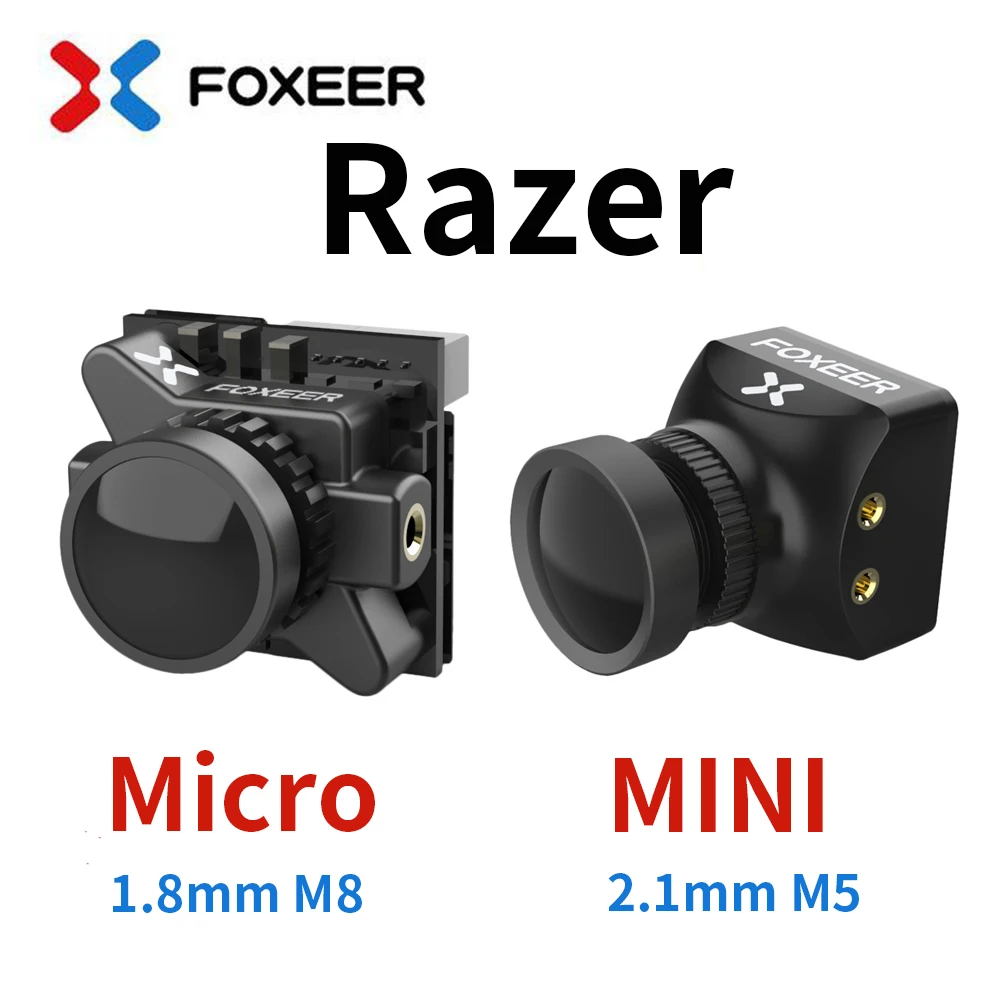 Foxeer Razer Mini Micro PAL/NTSC HD 5 Мп 2 1 мм M12 1200TVL 4:3 16:9 FPV камера с OSD 4 25 в естественное