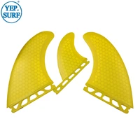 surfboard single tabs t1 size fins yellow color fiberglass new design surf good quality surf tri set fins free shipping