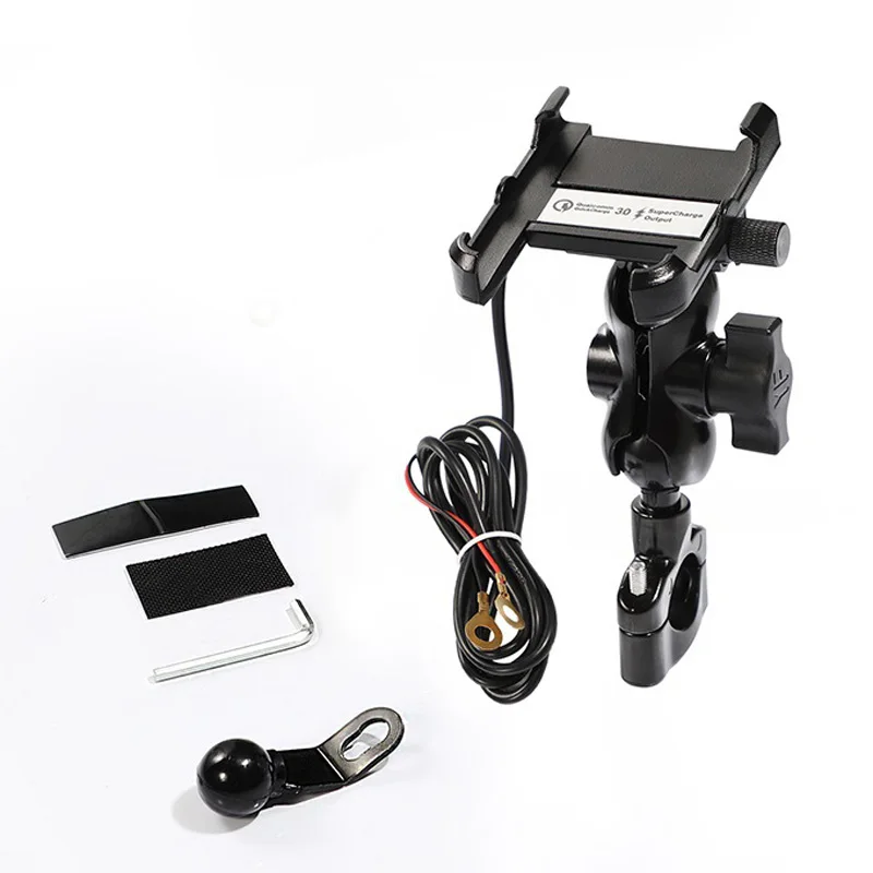 Для QC3.0 держатель для телефона мотоциклетный руль сменный кронштейн из