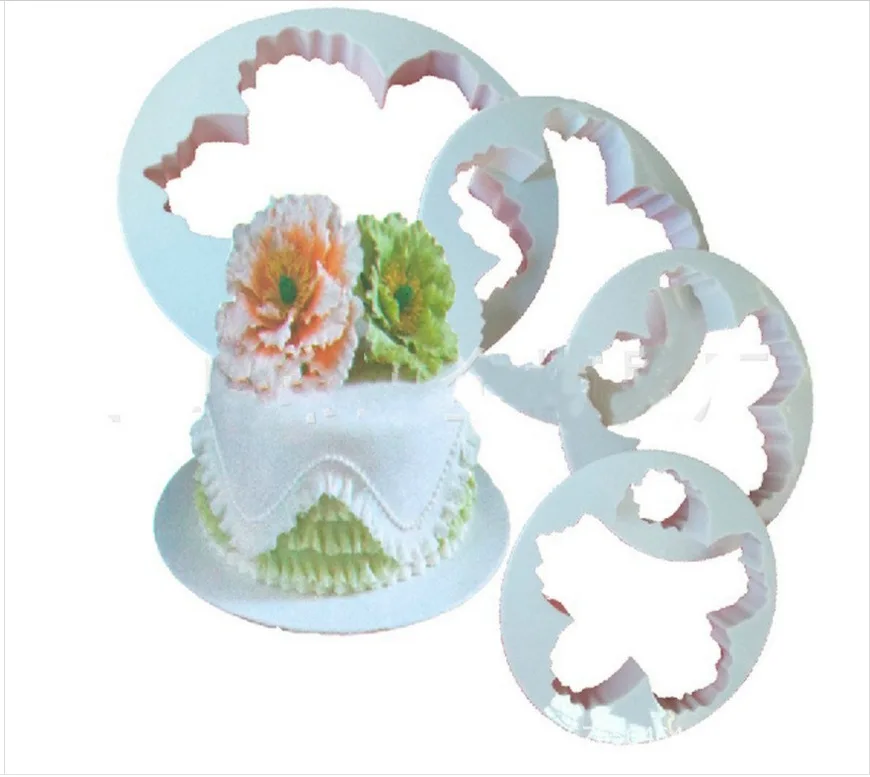 4 шт./компл. инструмент для резки роз инструменты помадки торта формы пиона